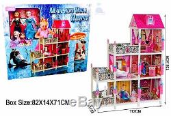 My Princess' Villa Dolls House With Furniture & Frozen Anna & Elsa Xmas Gift