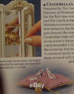 NIB Franklin Mint Cinderella Roombox Carole & Barry Kaye Miniatures 112 Scale