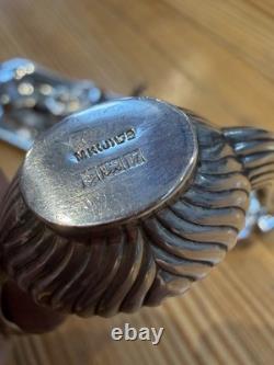 NOVELTY ENGLISH SOLID STERLING SILVER MINIATURE DOLLS HOUSE TEA SET 1971 MKJ Ltd