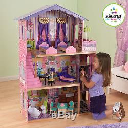 New Kidkraft My Dream Mansion Kids Dollhouse Dolls House To Fit 30cm Barbie Gift