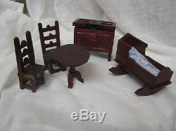 New Unique Tudor Style Hand Crafted Dolls House With Furnishing And Lighting