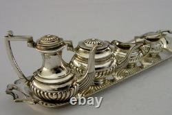 Novelty English Solid Sterling Silver Miniature Dolls House Tea Set 1969