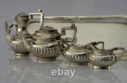 Novelty English Solid Sterling Silver Miniature Dolls House Tea Set 1969