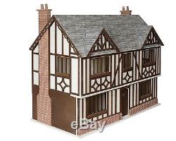 OAK DOLLS HOUSE, 12th SCALE WOODEN GEORGIAN NEW FROM JULIE ANNS