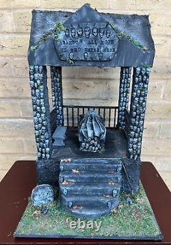 OOAK 1/12 Dolls House Miniature Gothic Crypt Mausoleum Catacombs inspired Skulls