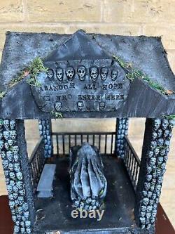 OOAK 1/12 Dolls House Miniature Gothic Crypt Mausoleum Catacombs inspired Skulls