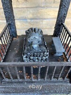 OOAK 1/12 Dolls House Miniature Gothic Crypt Mausoleum Catacombs inspired Skulls