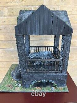 OOAK 1/12 Dolls House Miniature Gothic Crypt Mausoleum Catacombs inspired Skulls