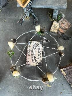 OOAK 1/12 Dolls House Miniature Gothic Crypt Mausoleum Ouija Skeleton Creepy