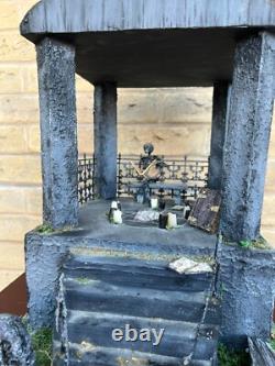 OOAK 1/12 Dolls House Miniature Gothic Crypt Mausoleum Ouija Skeleton Creepy