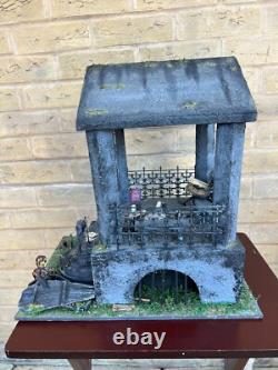 OOAK 1/12 Dolls House Miniature Gothic Crypt Mausoleum Ouija Skeleton Creepy