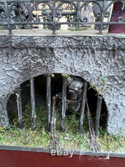 OOAK 1/12 Dolls House Miniature Gothic Crypt Mausoleum Ouija Skeleton Creepy