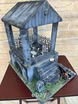 OOAK 1/12 Dolls House Miniature Gothic Crypt Mausoleum Ouija Skeleton Creepy