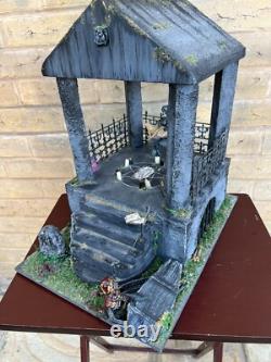 OOAK 1/12 Dolls House Miniature Gothic Crypt Mausoleum Ouija Skeleton Creepy