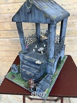 OOAK 1/12 Dolls House Miniature Gothic Crypt Mausoleum Ouija Skeleton Creepy