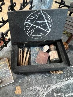 OOAK 1/12 Dolls House Miniature Gothic Crypt Mausoleum Ouija Supernatural Creepy