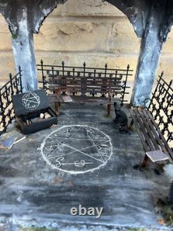 OOAK 1/12 Dolls House Miniature Gothic Crypt Mausoleum Ouija Supernatural Creepy