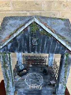 OOAK 1/12 Dolls House Miniature Gothic Crypt Mausoleum Ouija Supernatural Creepy