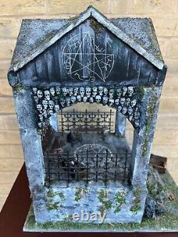 OOAK 1/12 Dolls House Miniature Gothic Crypt Mausoleum Ouija Supernatural Creepy