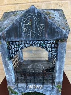 OOAK 1/12 Dolls House Miniature Gothic Crypt Mausoleum Ouija Supernatural Creepy