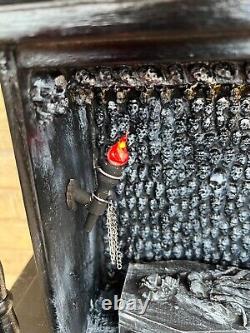 OOAK 1/12 Dolls House Miniature Gothic Crypt Mausoleum Skulls Supernatural