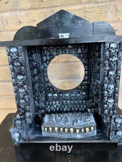 OOAK 1/12 Dolls House Miniature Gothic Crypt Mausoleum Skulls Supernatural (A)