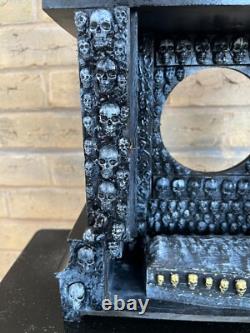 OOAK 1/12 Dolls House Miniature Gothic Crypt Mausoleum Skulls Supernatural (A)