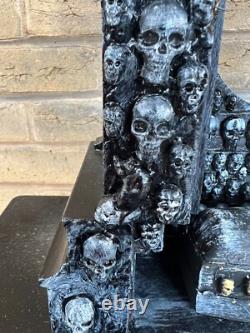 OOAK 1/12 Dolls House Miniature Gothic Crypt Mausoleum Skulls Supernatural (A)