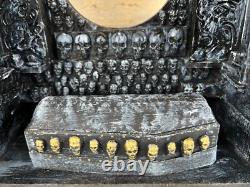 OOAK 1/12 Dolls House Miniature Gothic Crypt Mausoleum Skulls Supernatural (A)