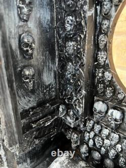 OOAK 1/12 Dolls House Miniature Gothic Crypt Mausoleum Skulls Supernatural (A)
