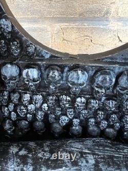 OOAK 1/12 Dolls House Miniature Gothic Crypt Mausoleum Skulls Supernatural (A)