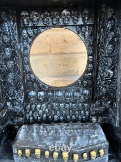 OOAK 1/12 Dolls House Miniature Gothic Crypt Mausoleum Skulls Supernatural (A)