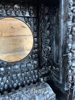 OOAK 1/12 Dolls House Miniature Gothic Crypt Mausoleum Skulls Supernatural (A)