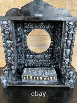 OOAK 1/12 Dolls House Miniature Gothic Crypt Mausoleum Skulls Supernatural (A)