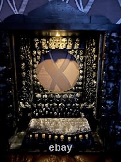 OOAK 1/12 Dolls House Miniature Gothic Crypt Mausoleum Skulls Supernatural (A)