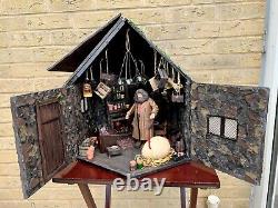 OOAK 112 Dolls House Miniature Hagrids Hut Home Harry Potter Inspired