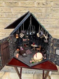 OOAK 112 Dolls House Miniature Hagrids Hut Home Harry Potter Inspired