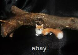 OOAK 112 Red fox realistic miniature handmade dollhouse handsculpted cat IGMA