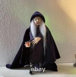 OOAK Doll House Doll Miniature Hag 1/12th Scale Realistic Handmade Gothic style