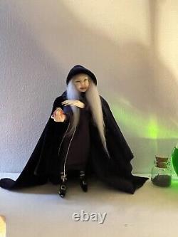 OOAK Doll House Doll Miniature Hag 1/12th Scale Realistic Handmade Gothic style