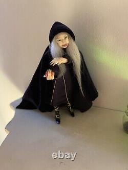 OOAK Doll House Doll Miniature Hag 1/12th Scale Realistic Handmade Gothic style