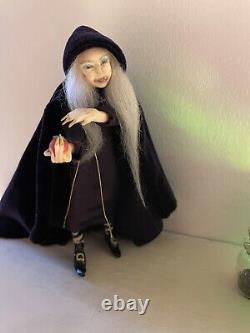 OOAK Doll House Doll Miniature Hag 1/12th Scale Realistic Handmade Gothic style