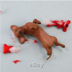 OOAK Dollhouse Miniature Dachshund Sculpture by Kerri Pajutee Handsculpted Dog