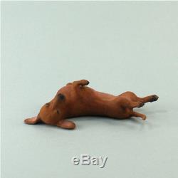 OOAK Dollhouse Miniature Dachshund Sculpture by Kerri Pajutee Handsculpted Dog