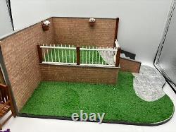 OOAK Dolls House Miniature Garden Room Box Diorama Dolls Flowers Pond Shed 112