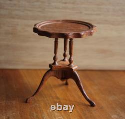 OOAK Dolls House Miniature Pie Crust Table 112 Mahogany ARTISAN By PigeonOak