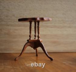 OOAK Dolls House Miniature Pie Crust Table 112 Mahogany ARTISAN By PigeonOak