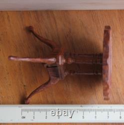 OOAK Dolls House Miniature Pie Crust Table 112 Mahogany ARTISAN By PigeonOak