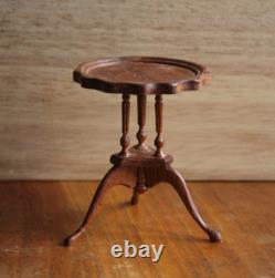 OOAK Dolls House Miniature Pie Crust Table 112 Mahogany ARTISAN By PigeonOak