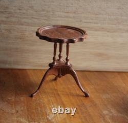 OOAK Dolls House Miniature Pie Crust Table 112 Mahogany ARTISAN By PigeonOak